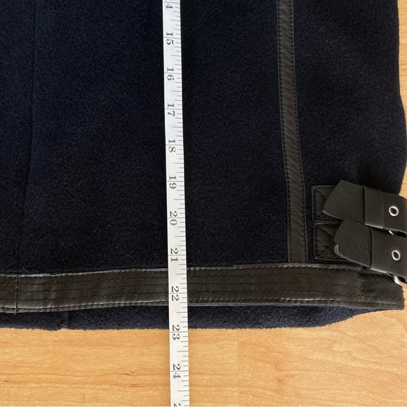 |Rebecca Taylor| Fur Trim Motorcycle Vest Wool/Lamb Shearling Blend Woman’s Sz 6 - Picture 8 of 9